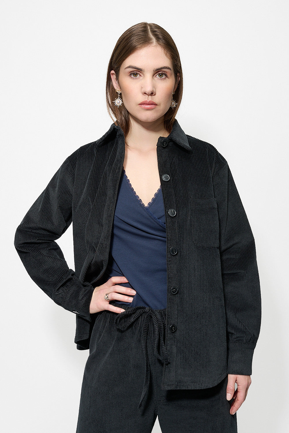 Surchemise Monaco Velours Noir