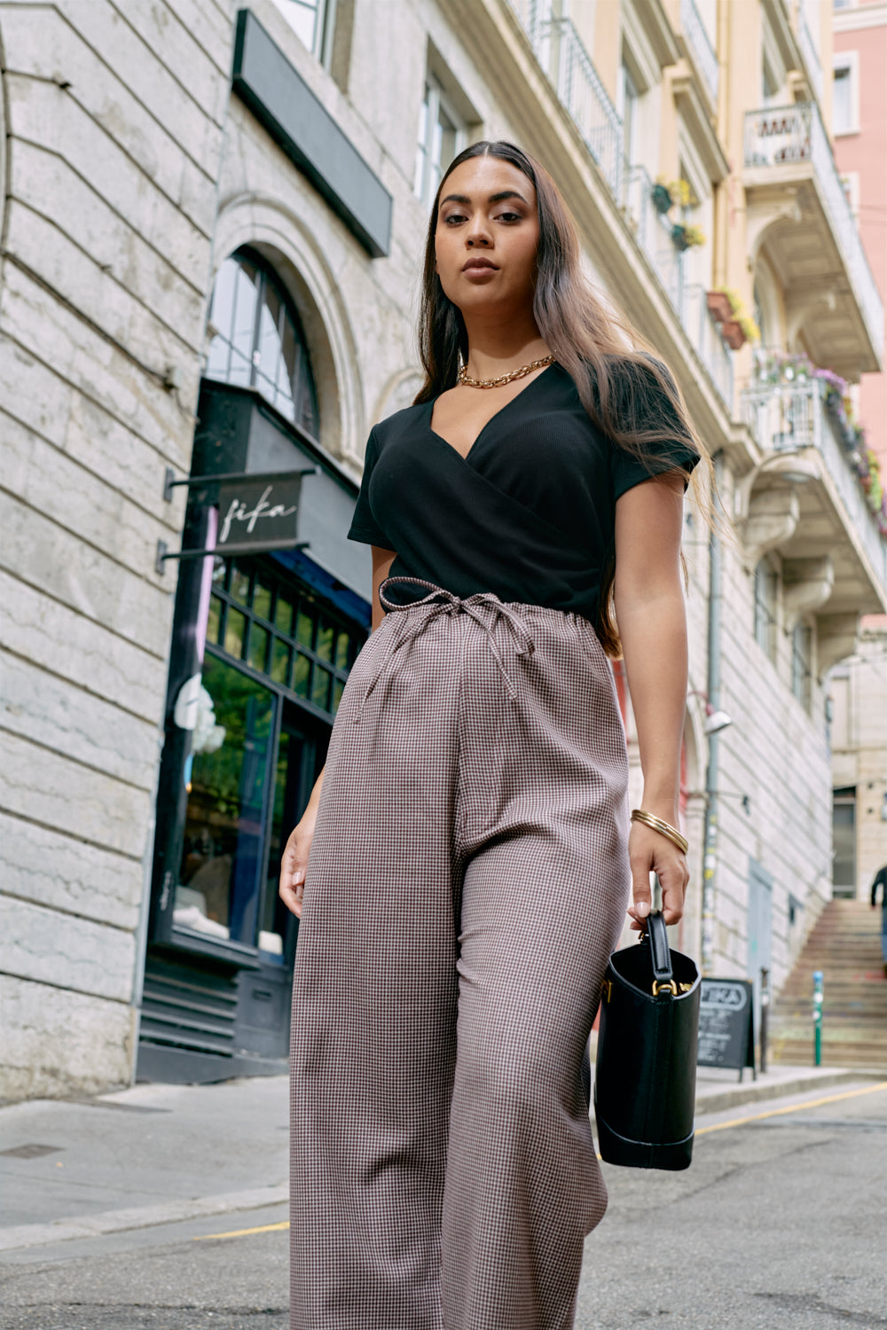 Pantalon Banks Pied-de-poule