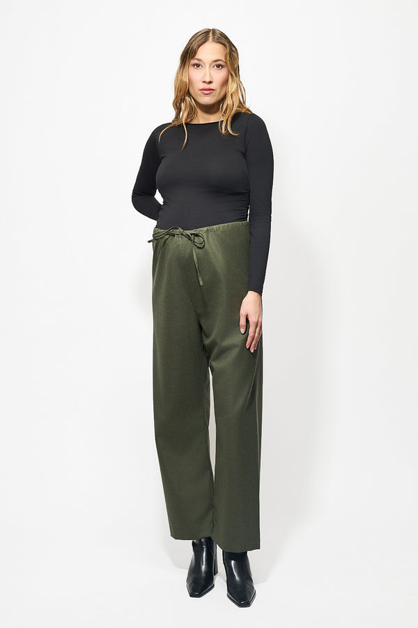 Pantalon Banks Pied-de-poule Kaki