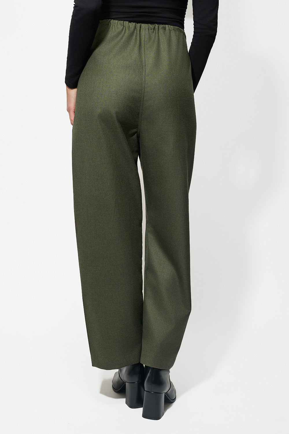 Pantalon Banks Pied-de-poule Kaki