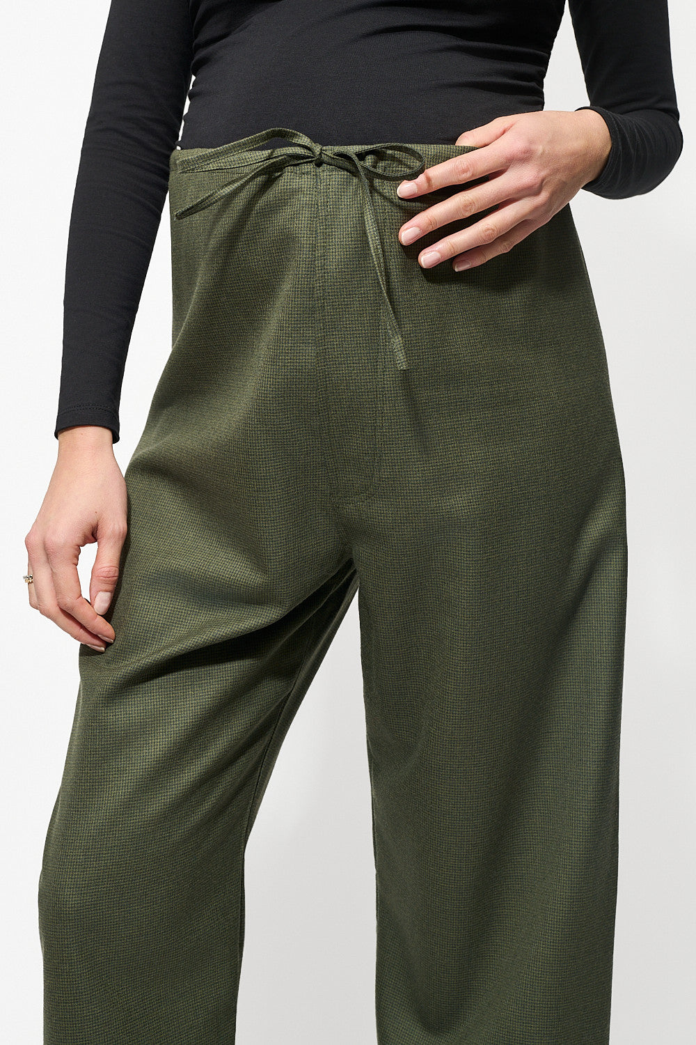 Pantalon Banks Pied-de-poule Kaki